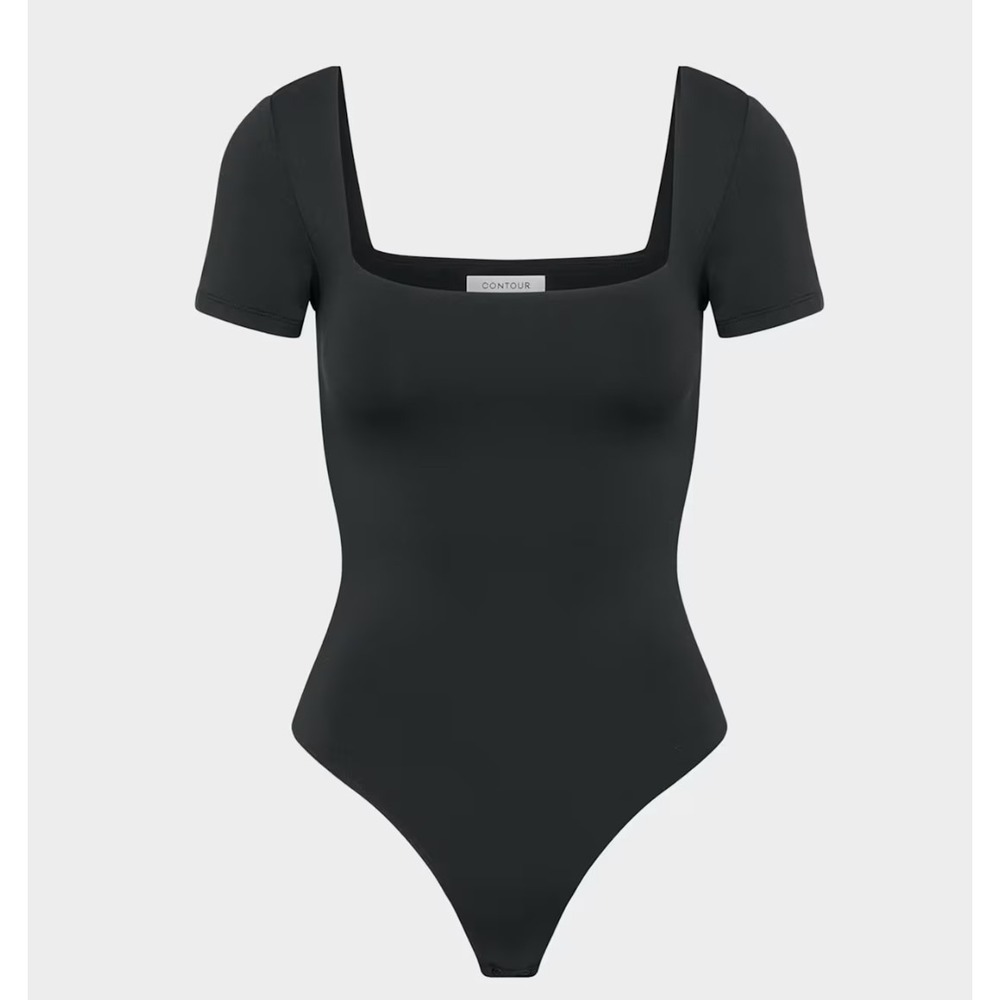 Aritzia‎ Squareneck Bodysuit 125748 Black XS